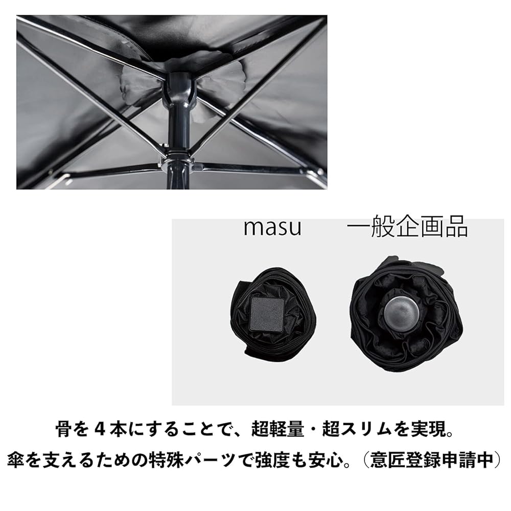 Amazon | [ムーンバット] masu(マス) 四角形折りたたみ日傘